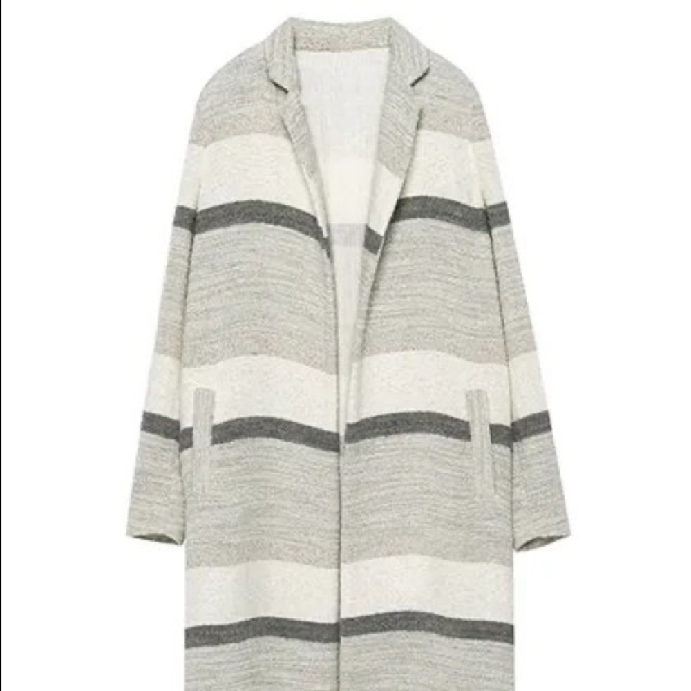 ZARA Stripe Duster Long Coat